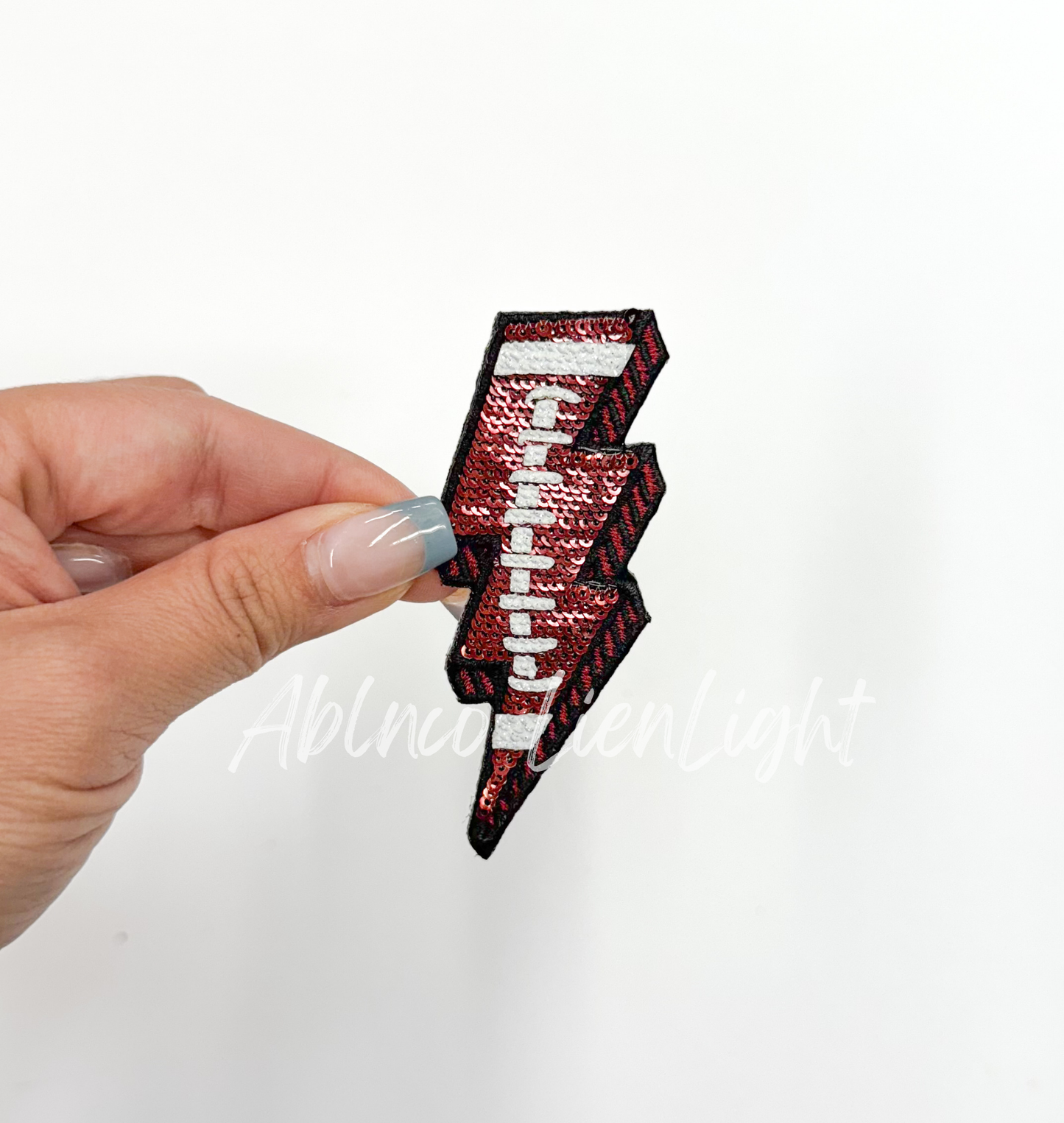 Football Bolt Sequins Embroidery Patch