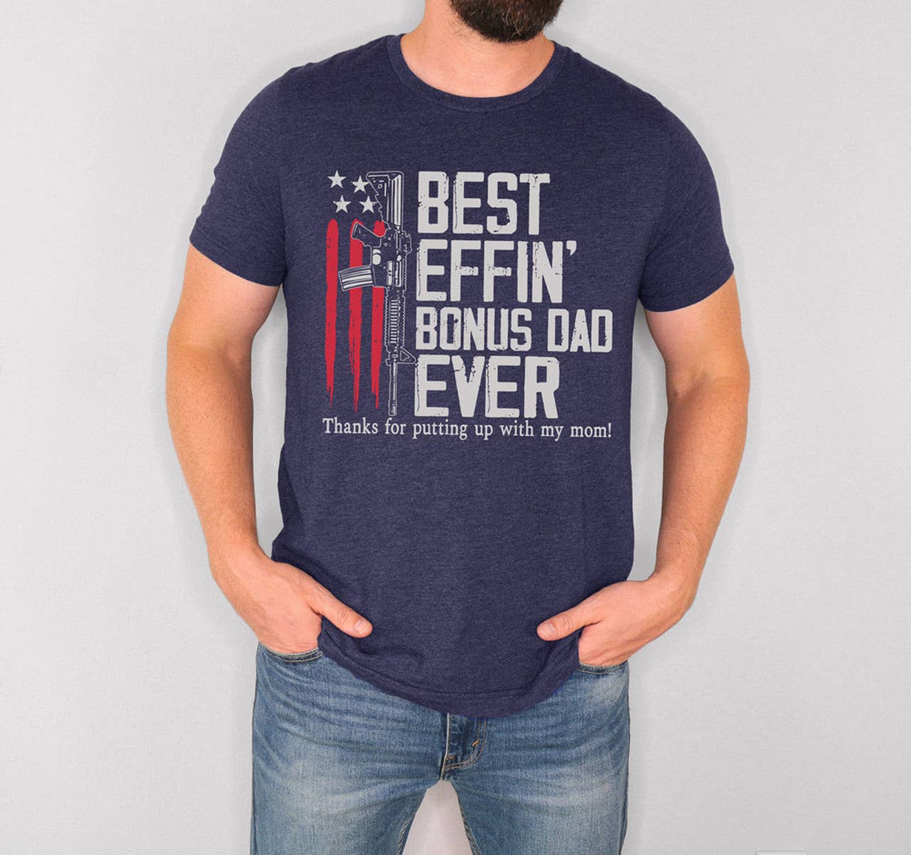 Best Effin' Bonus Dad Ever DTF Heat Transfer