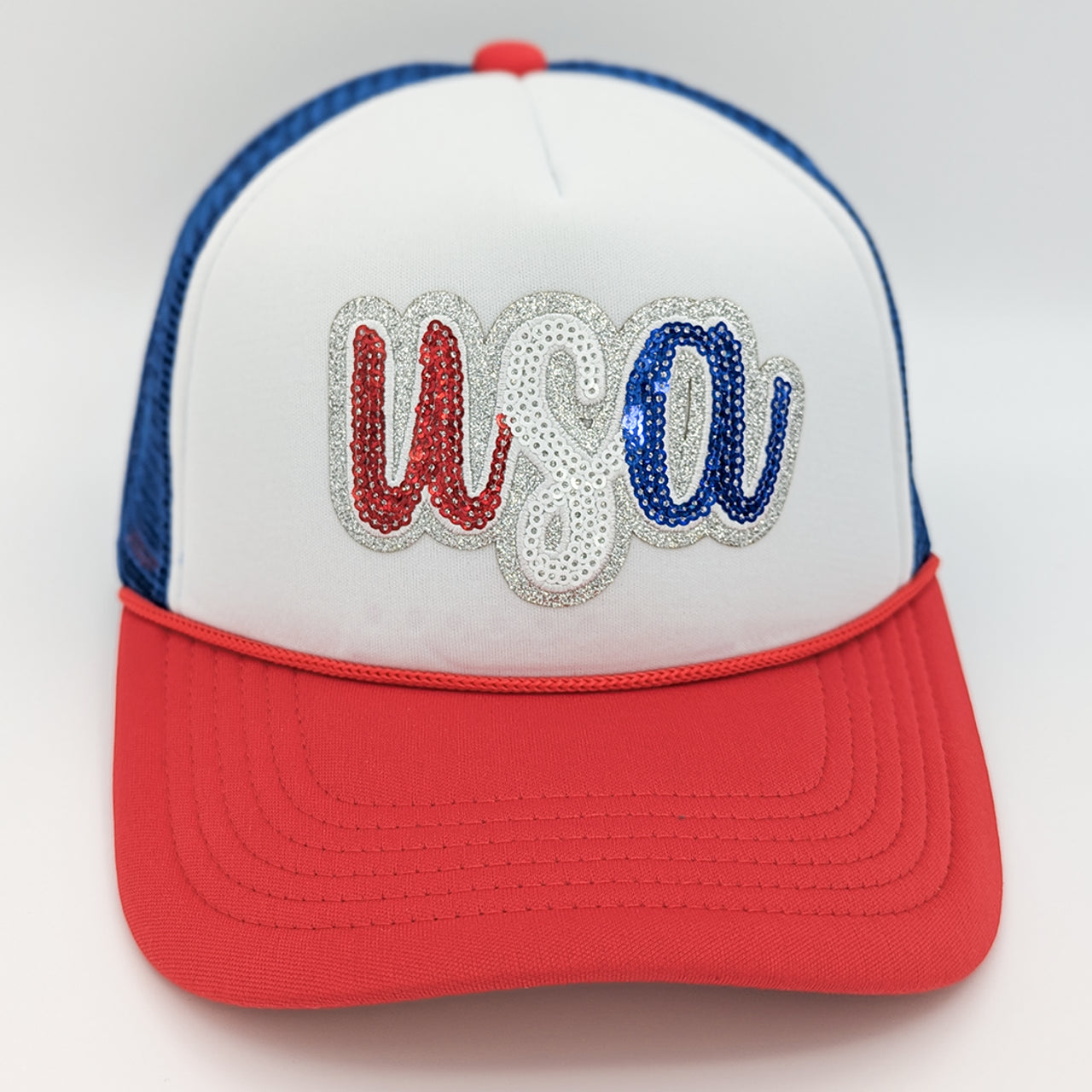 USA Sequin & Glitter HAT Patch