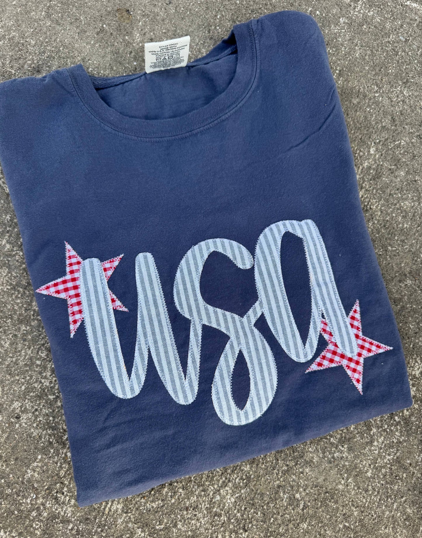 Denim USA Patriotic 4th of July Short Sleeve
