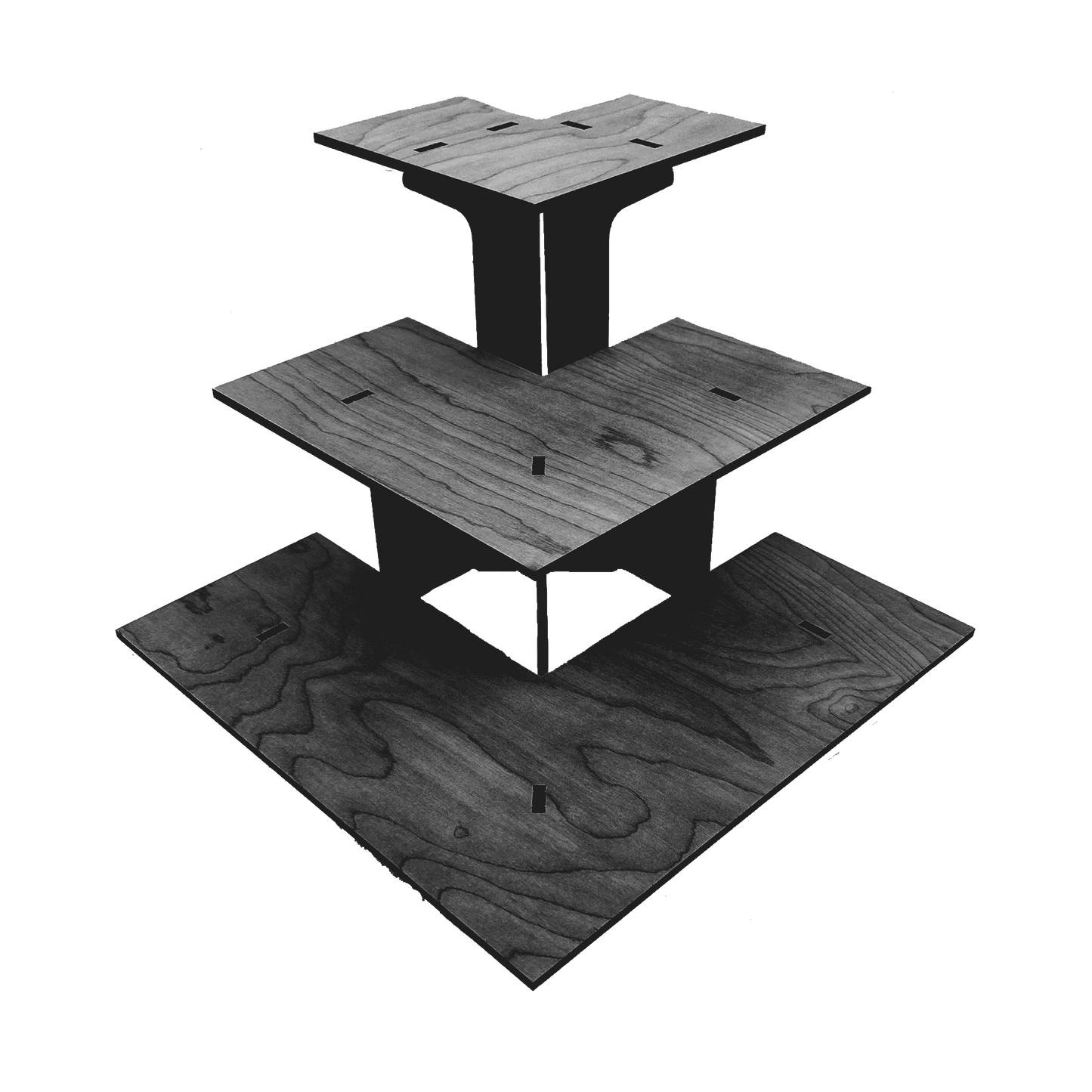 3-Tier Retail Table Display Corner Stand with Shelves
