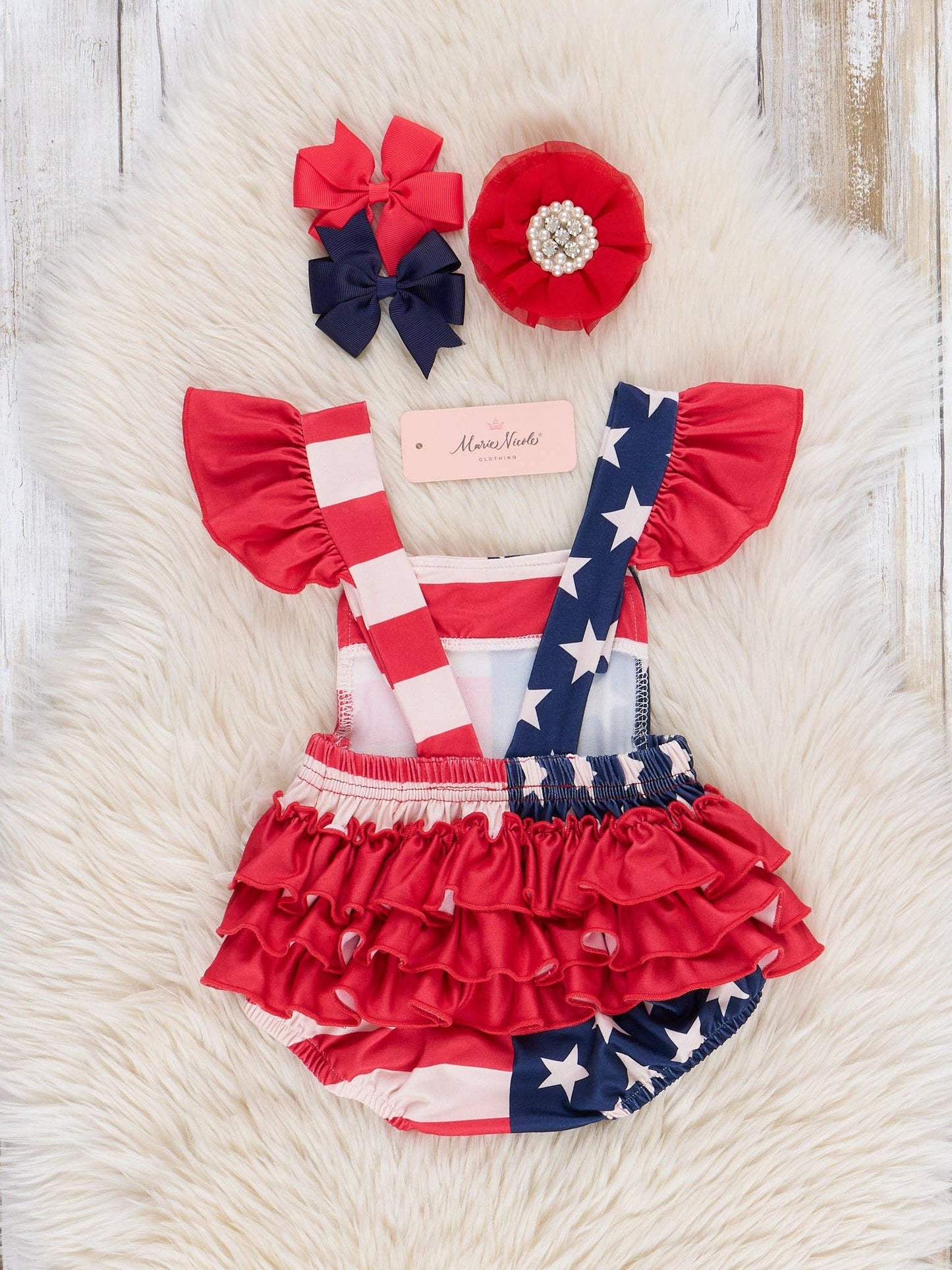 American Flag Ruffle Bubble