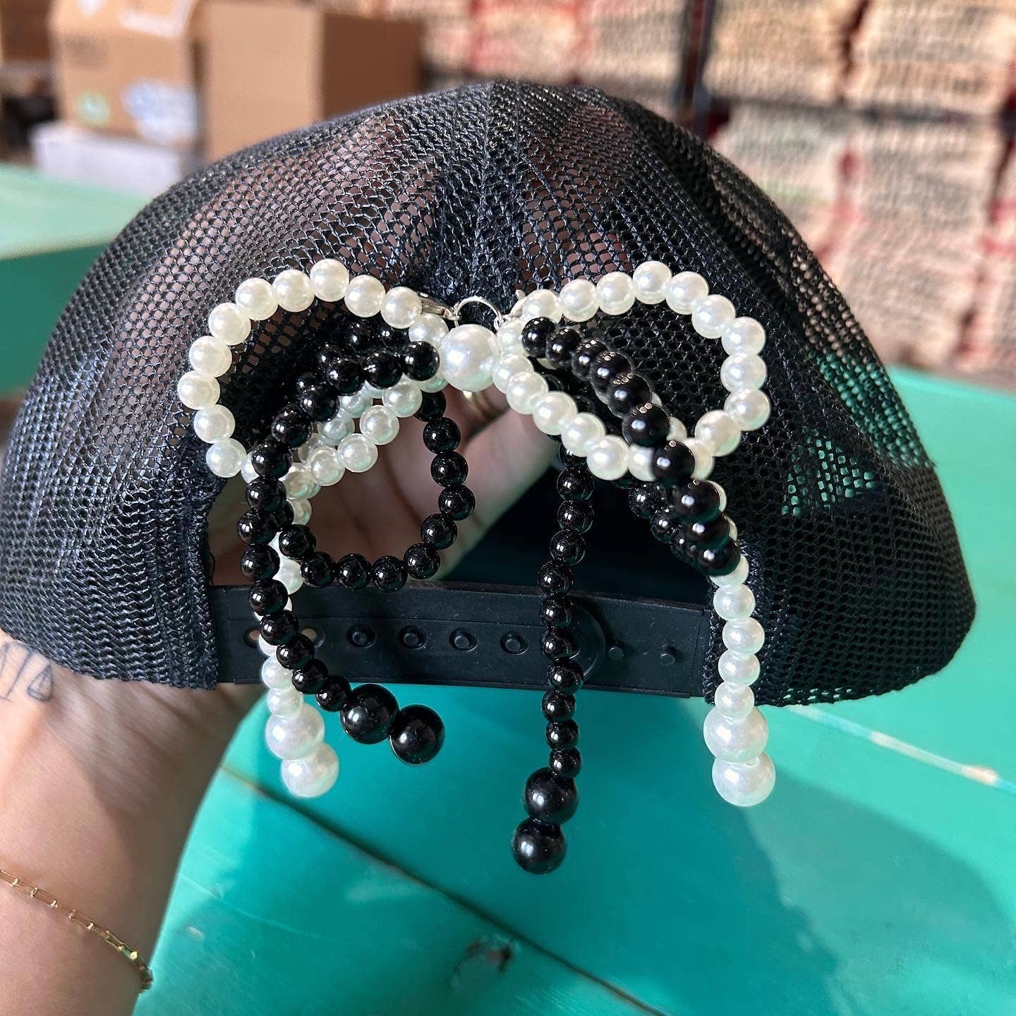 Beaded Trucker Hat Bows | Hat Bars |Trucker Chains| Trending