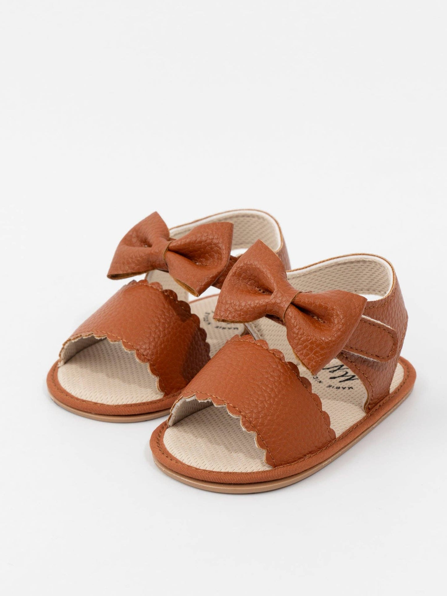 Scalloped Bows Baby Sandals