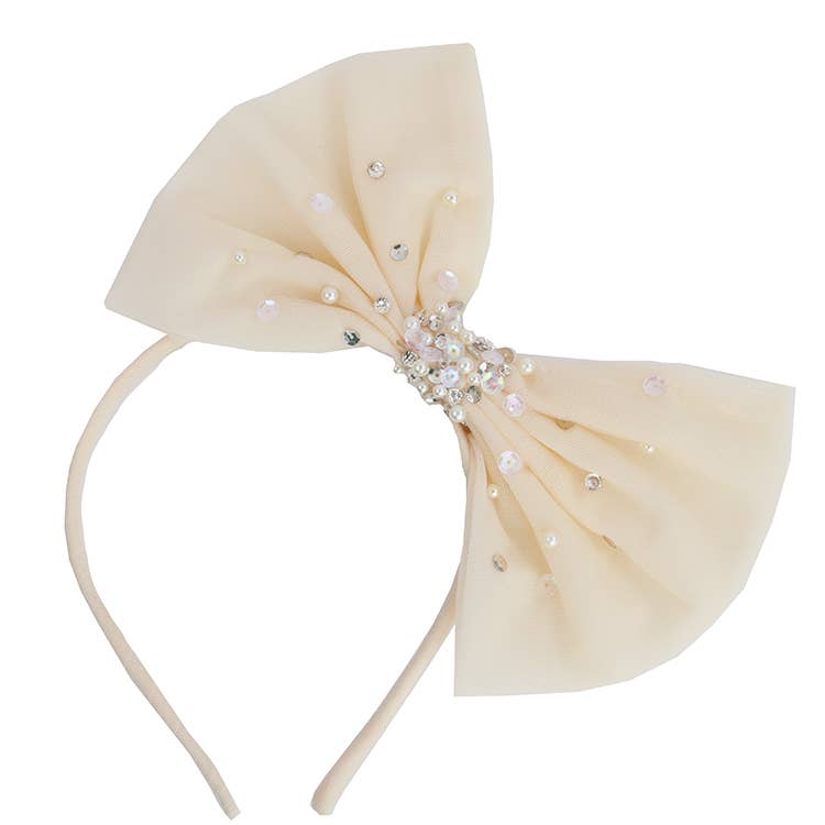 Ivory Bow Headband