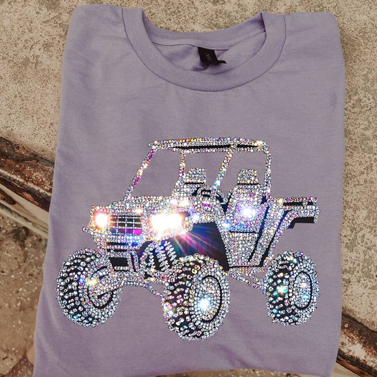 Faux Rhinestone SXS DTF Heat Transfer