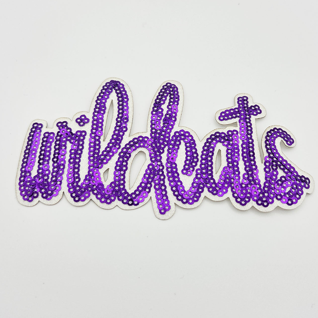 Wildcats Purple Sequin HAT/POCKET Patch