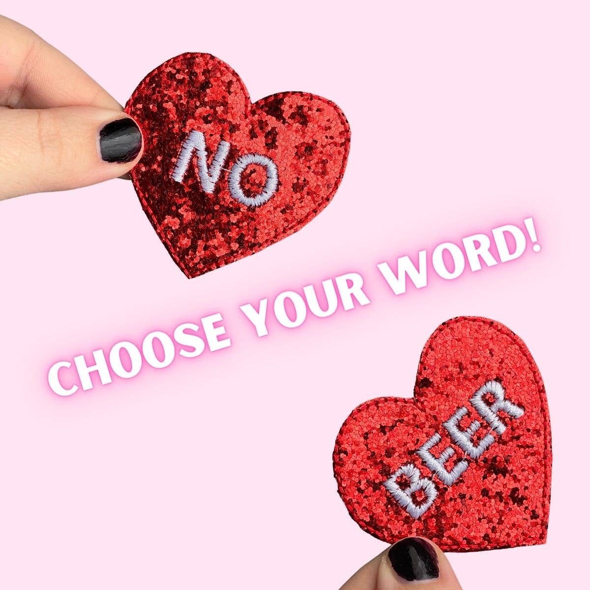 CUSTOM VALENTINE'S HEART IRON-ON PATCH