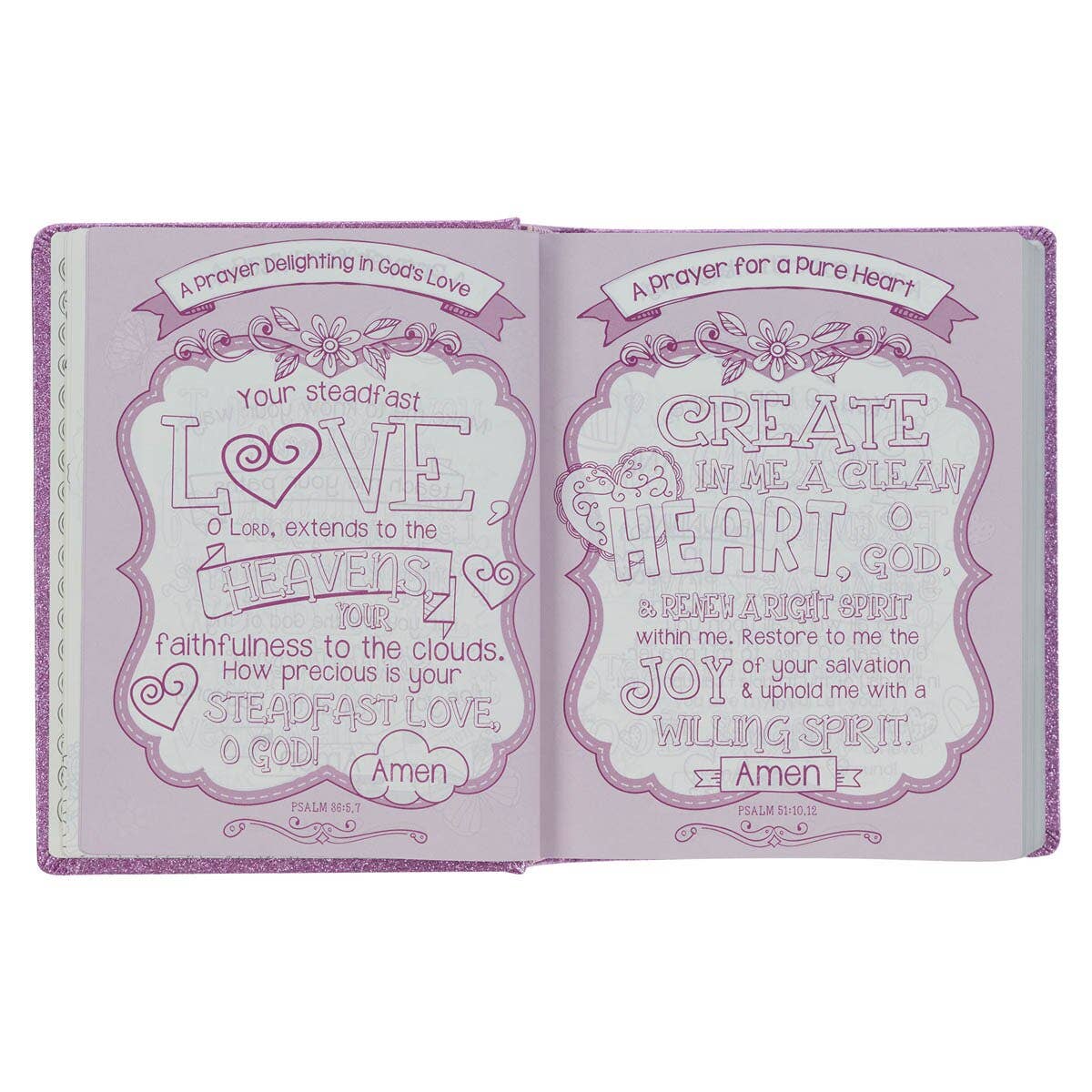 Purple Glitter My Creative Bible for Girls - an ESV Journali