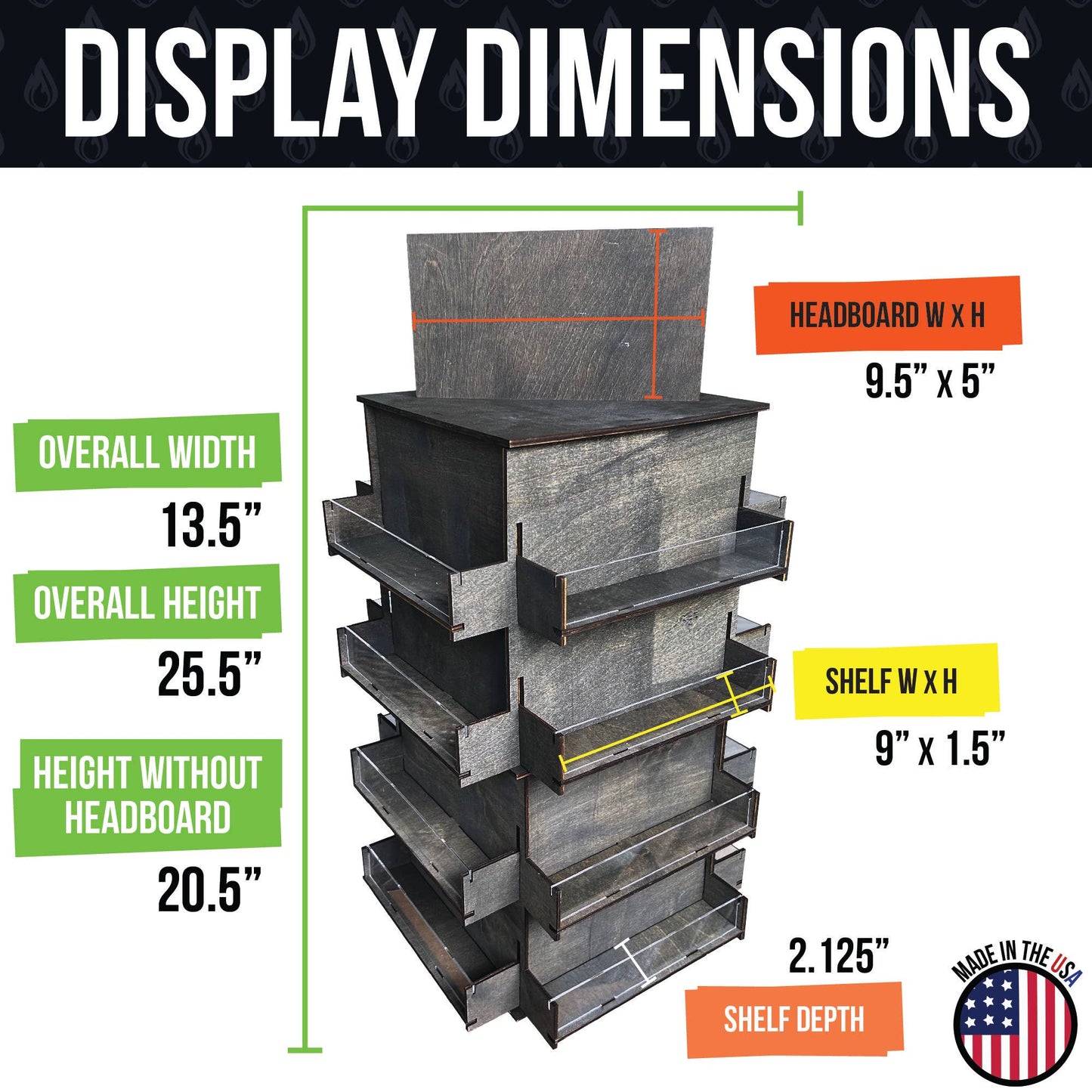 4-Sided Rotating Display Stand for Craft Shows, Trade Shows