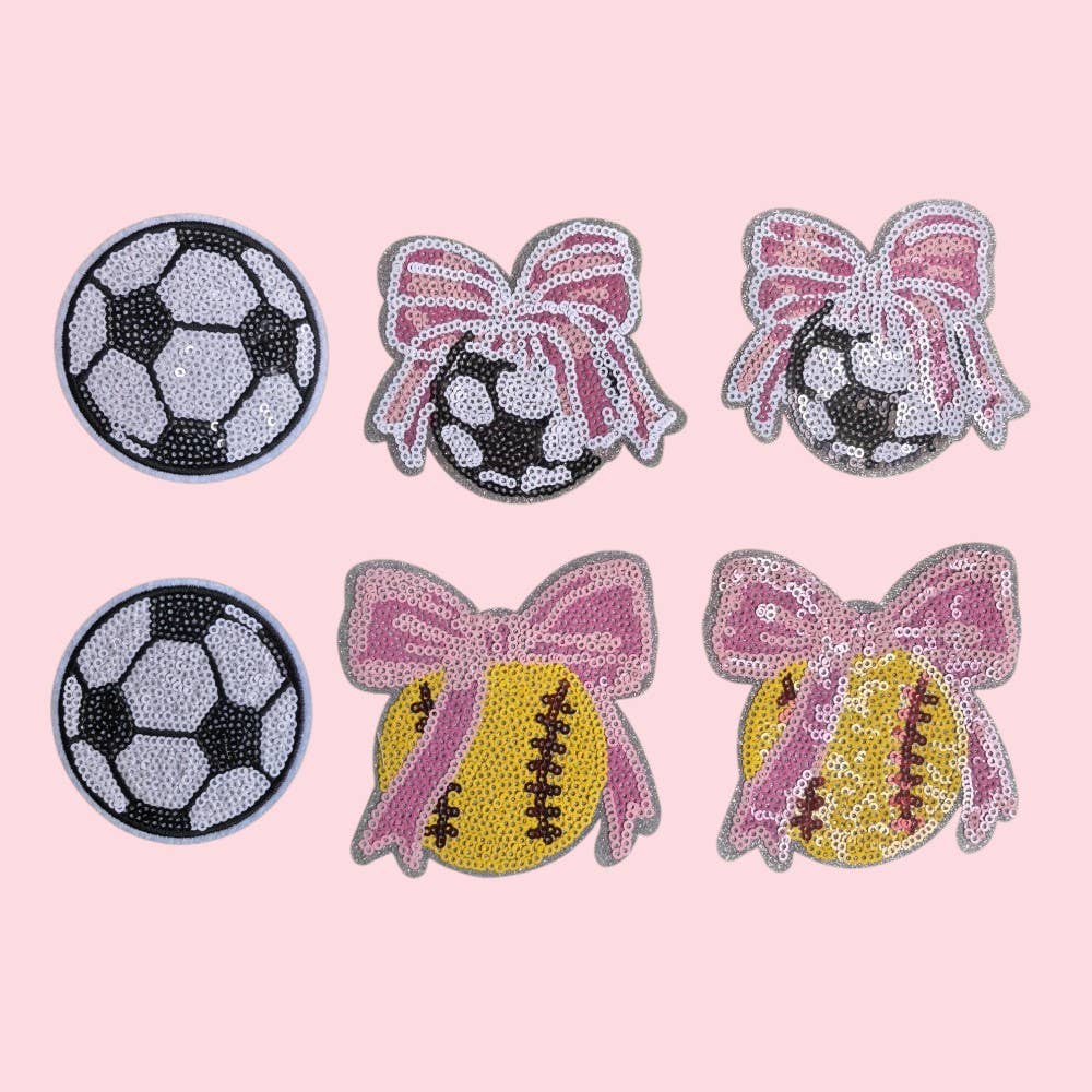 Sequin Soccer Ball Iron On Patch