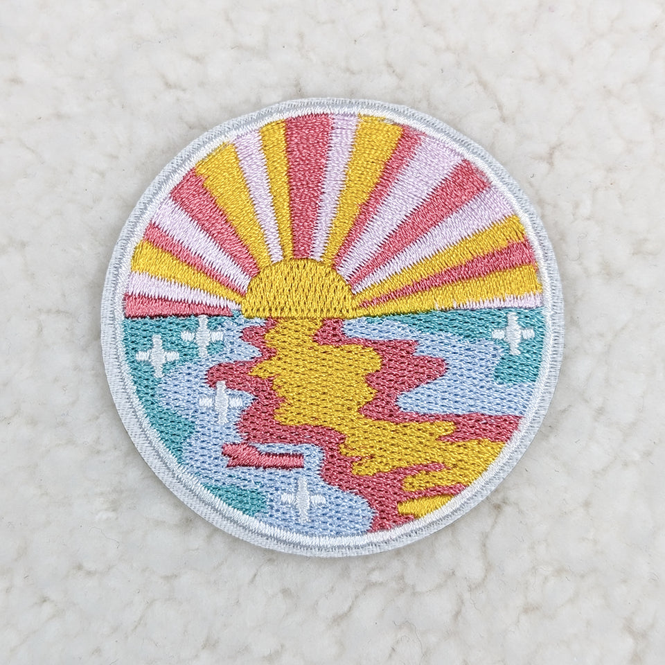 Sunset Embroidered HAT/POCKET Patch