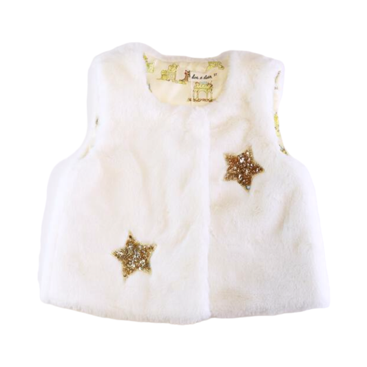 A50 91583 Sequin Star Furry Vest