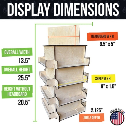 4-Sided Rotating Display Stand for Craft Shows, Trade Shows