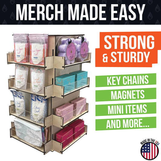 4-Sided Rotating Display Stand for Craft Shows, Trade Shows