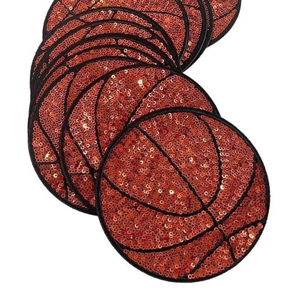 Sequin Basketball Iron On Patch