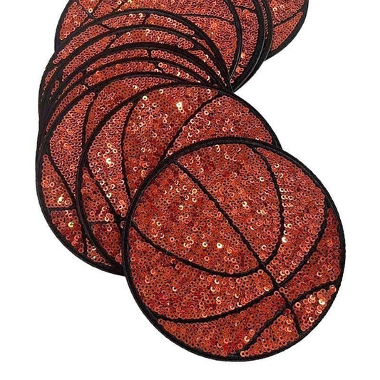 Sequin Basketball Iron On Patch