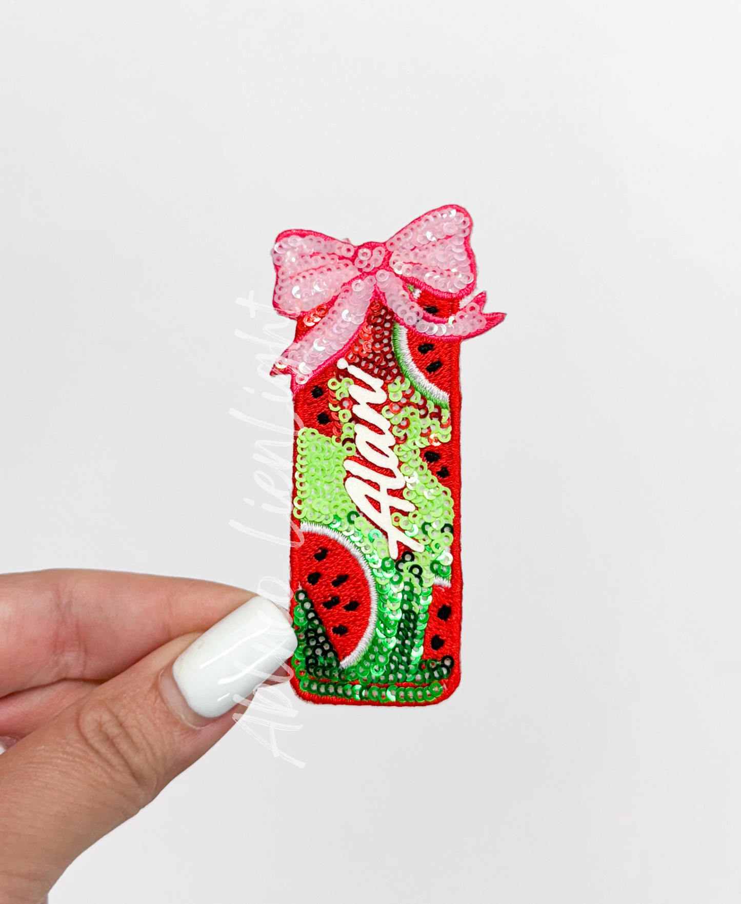 Small Alani Watermelon Energy Drink Sequin Patch