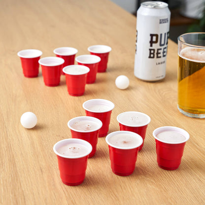 Party Mini Beer Pong Set of 12 Shot Cups and 2 XS Balls