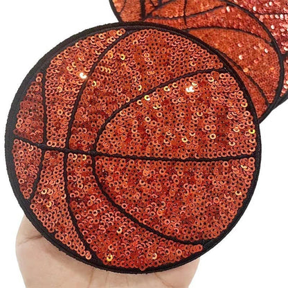 Sequin Basketball Iron On Patch