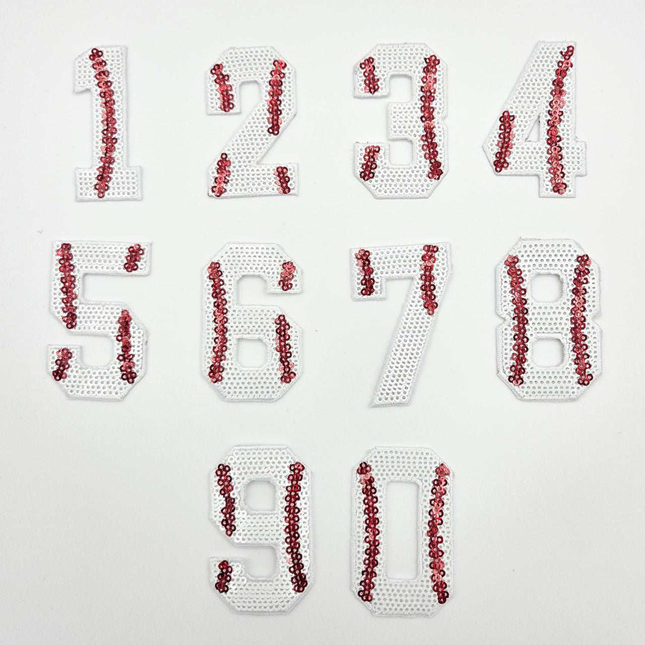 Sequin Baseball Numbers Hat/Pocket Patch