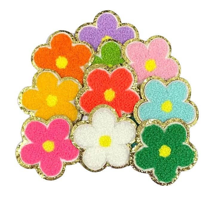 Daisy Flower Chenille Iron-On Patch