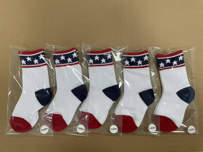 Stars and Stripes 4th of July Socks - Infant, Toddler, Youth & Adult Sizes