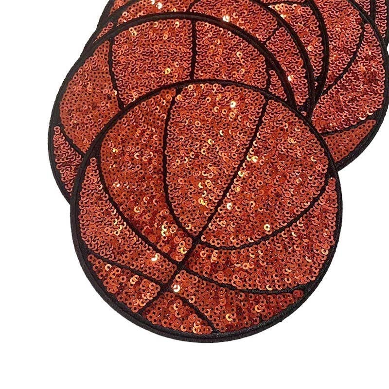 Sequin Basketball Iron On Patch