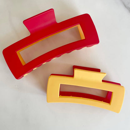 JUMBO Two Tone Claw Clip - Chiefs