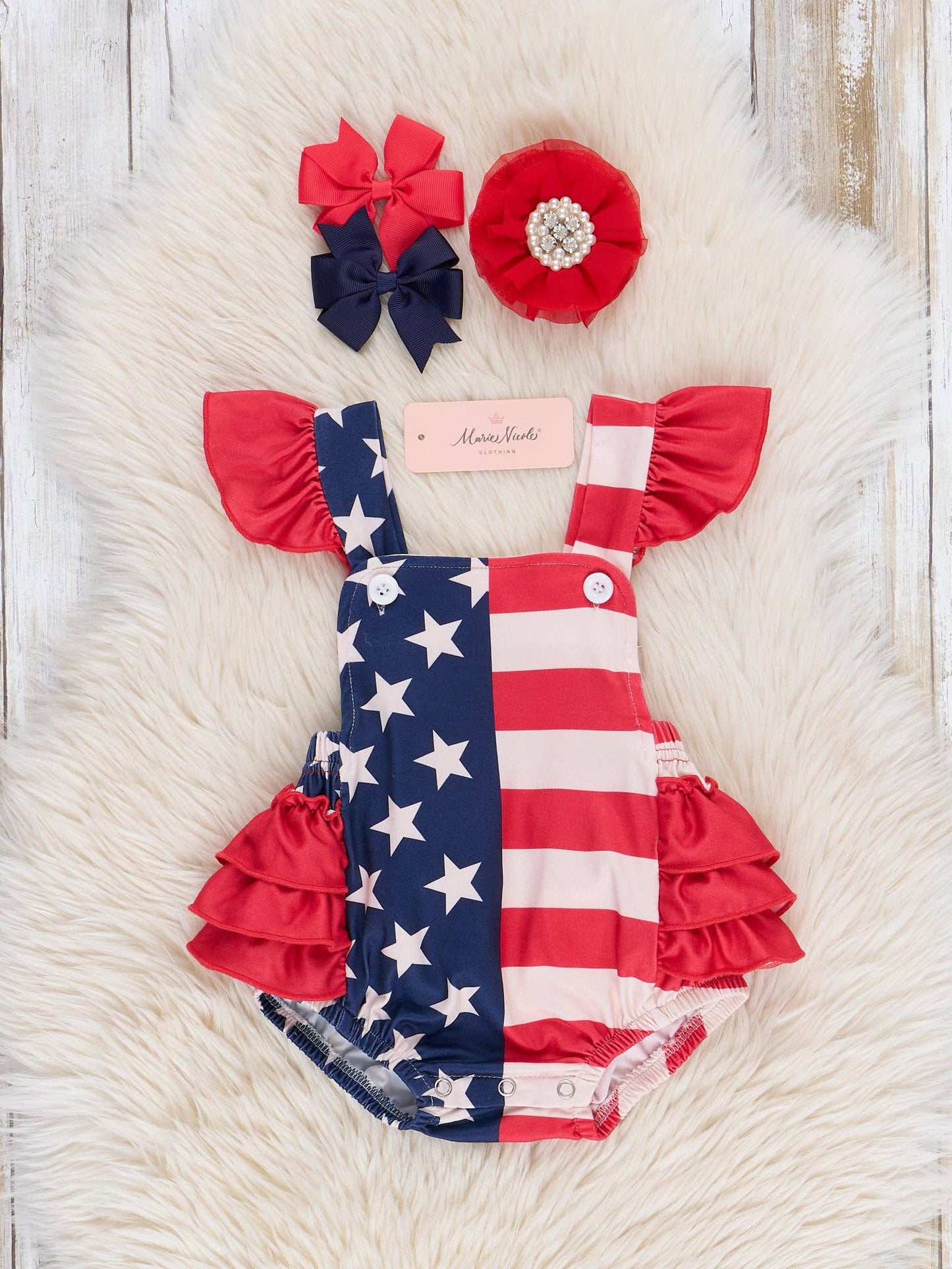 American Flag Ruffle Bubble