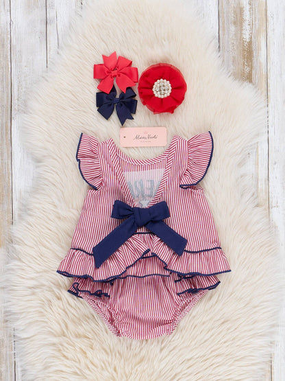 Red "America, Y'all" Bloomers Outfit