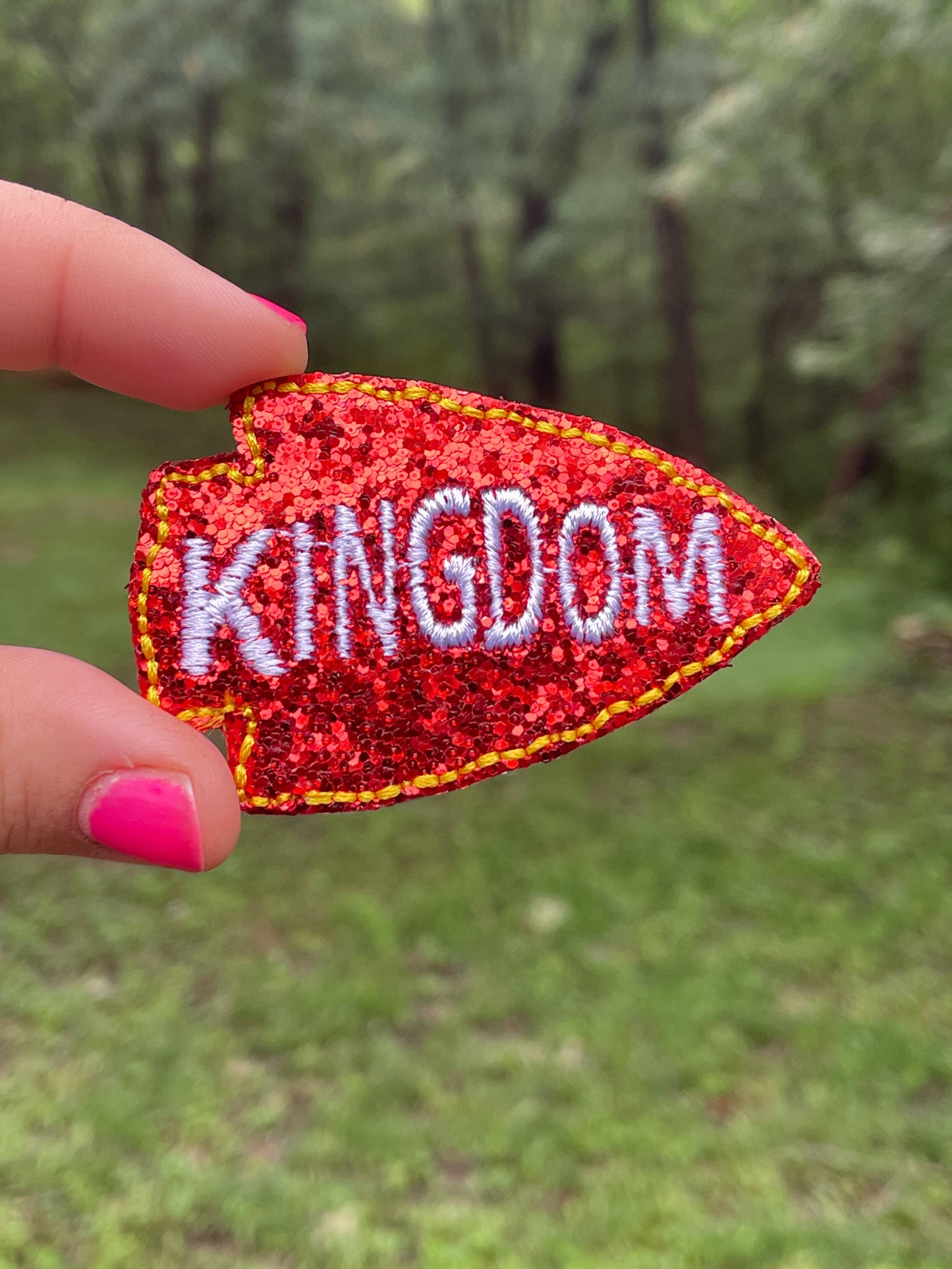 KC RED KINGDOM IRON-ON PATCH
