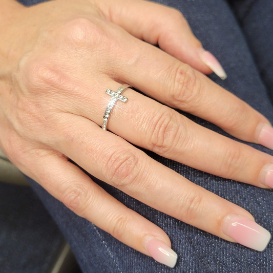 Diamond Cross Ring