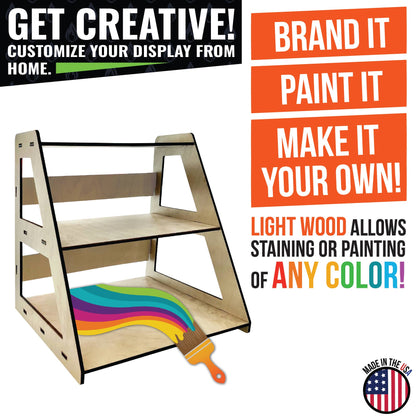 3-Tier Retail Table Display Stand with Shelves