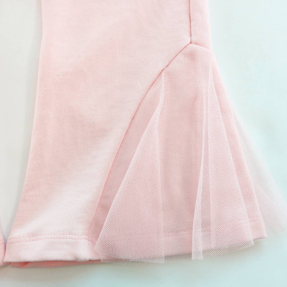 A50 14177  Floral Applique Trumpet Pants