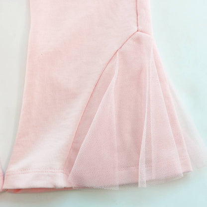 A50 14177  Floral Applique Trumpet Pants