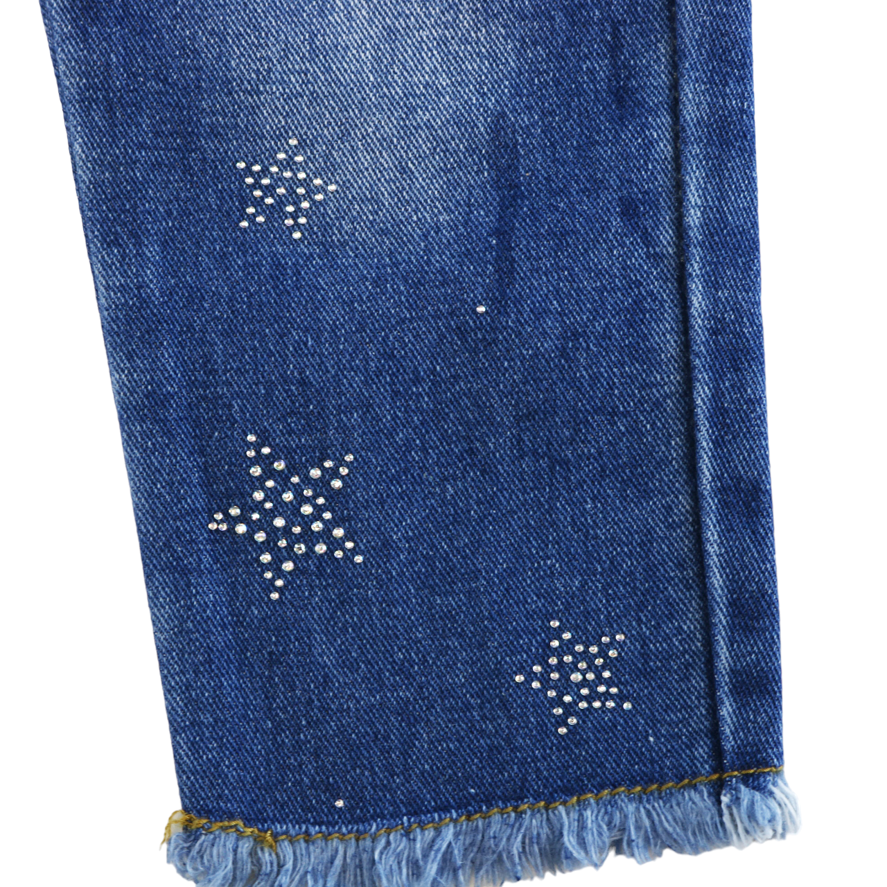 A50 12370 Star Rhinestone Distress Jeans