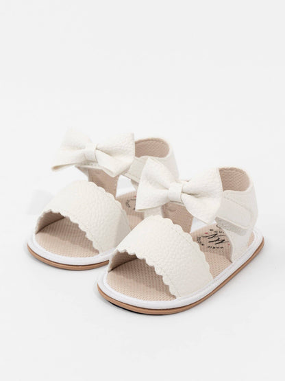 Scalloped Bows Baby Sandals
