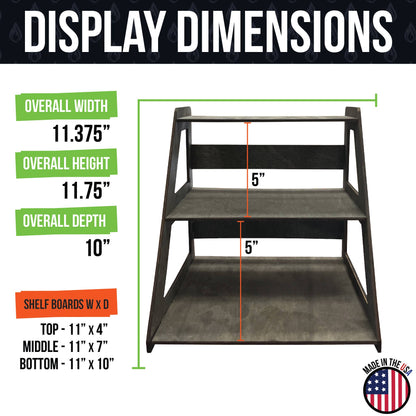 3-Tier Retail Table Display Stand with Shelves