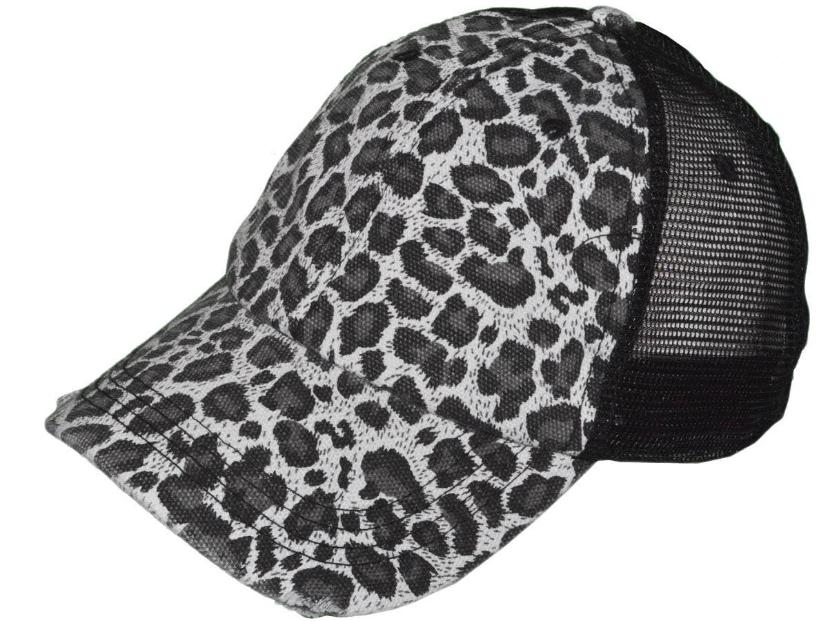 Animal Print Vintage Trucker Hats Soft Structured Distressed