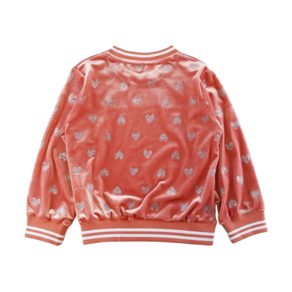 A30 14166 Silver Heart Velvet Tracksuit Set (2 Colors)