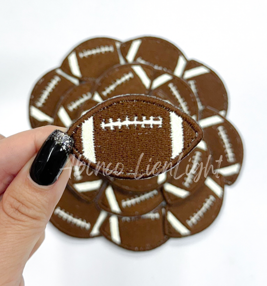 2” football glitter embroidery patch iron on 