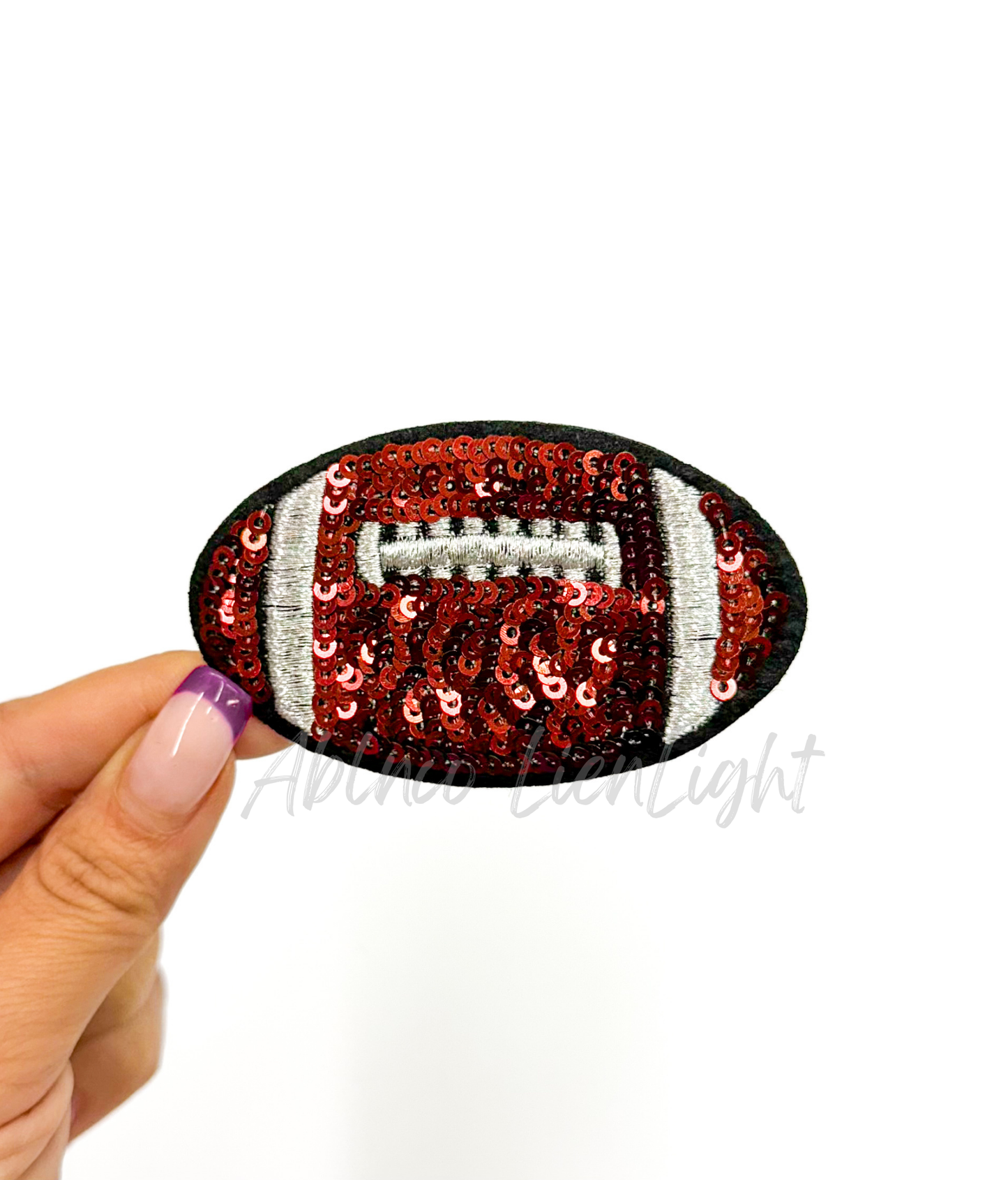 3” sequins football patch iron on 