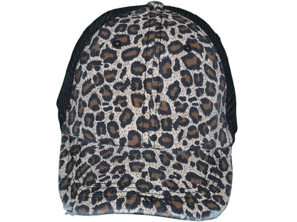 Animal Print Vintage Trucker Hats Soft Structured Distressed