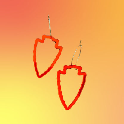 KC Arrowhead Outline Hoop Earrings