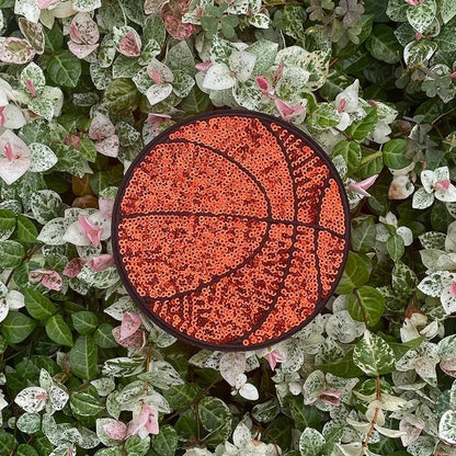 Sequin Basketball Iron On Patch