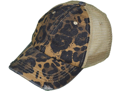 Animal Print Vintage Trucker Hats Soft Structured Distressed