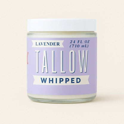 Lavender Whipped Tallow Moisturizer | Natural Beef Tallow Lotion | Calming, Preservative-Free Skincare by Lady May Tallow
